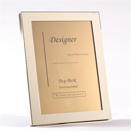 Bey Berk International Bey-Berk International BF100-09 Brass 4 x 6 in. Picture Frame with Easel Back - 5.25 x 0.75 x 7.25 in. Gold BF100-09
